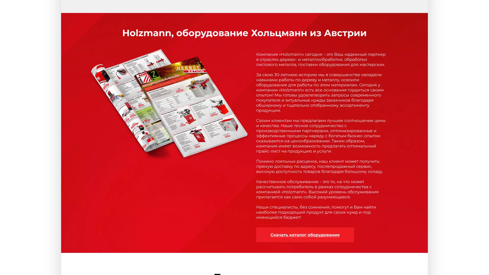 Создание сайта компании «HOLZMANN Maschinen GmbH» в Волосово