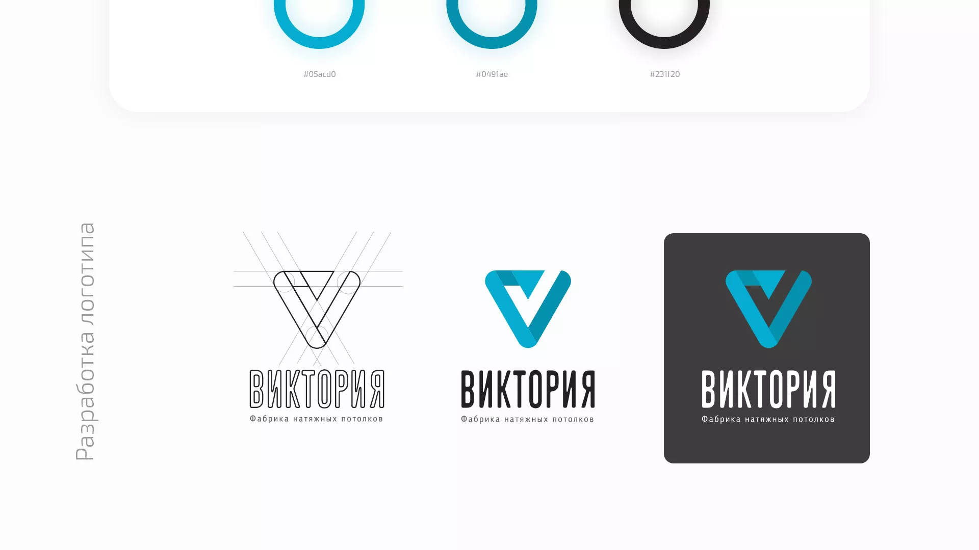 Разработка фирменного стиля компании по продаже и установке натяжных потолков в Волосово